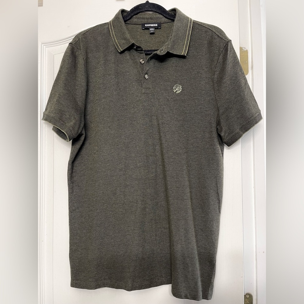 Express | Olive Polo Shirt | Size Medium